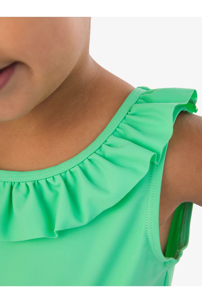 Girls Active Ruffle Tank Top, Alternate, color, Spring Green