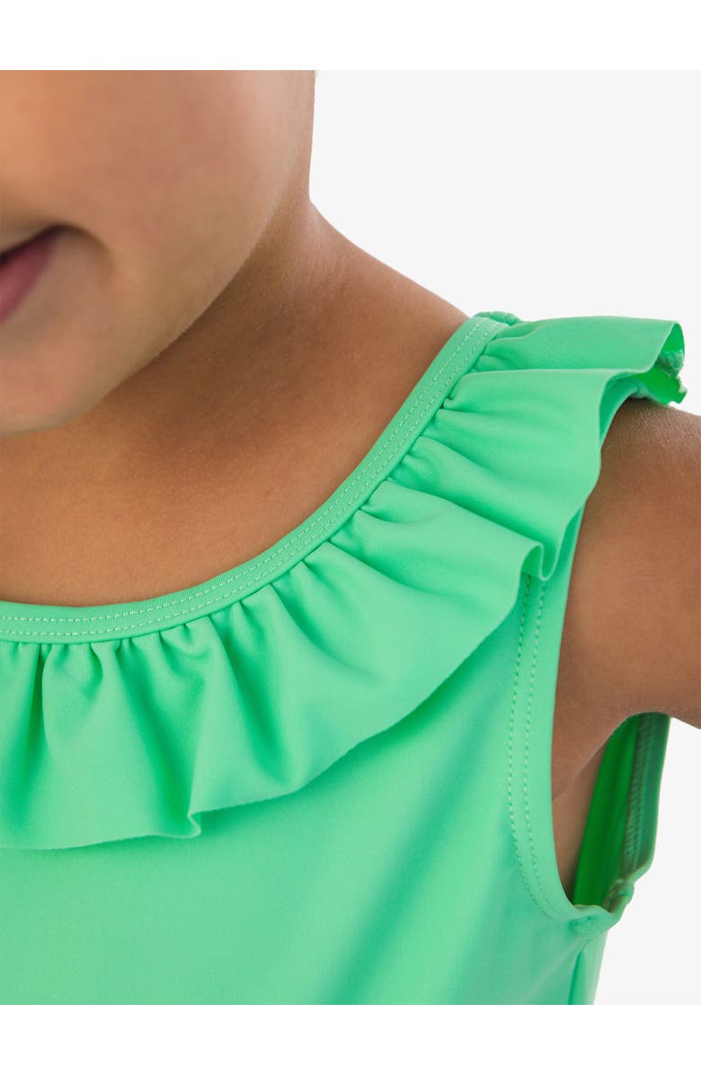 RuffleButts Girls Active Ruffle Tank Top, Alternate, color, Spring Green