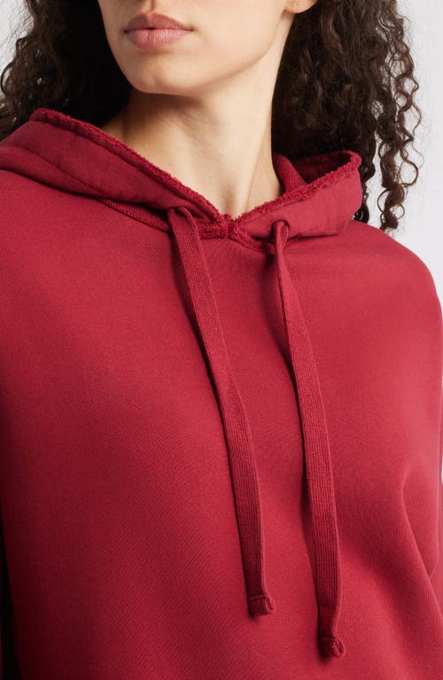 Frank & Eileen Mini James Fleece Hoodie Dress In Burgundy
