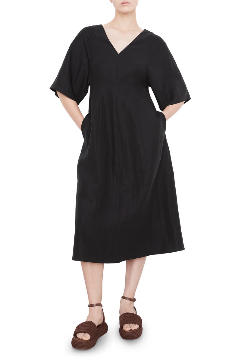 Vince Flutter Sleeve Dress, Main, color,