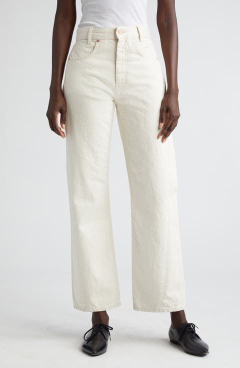 Curved Organic Cotton & Linen Jeans