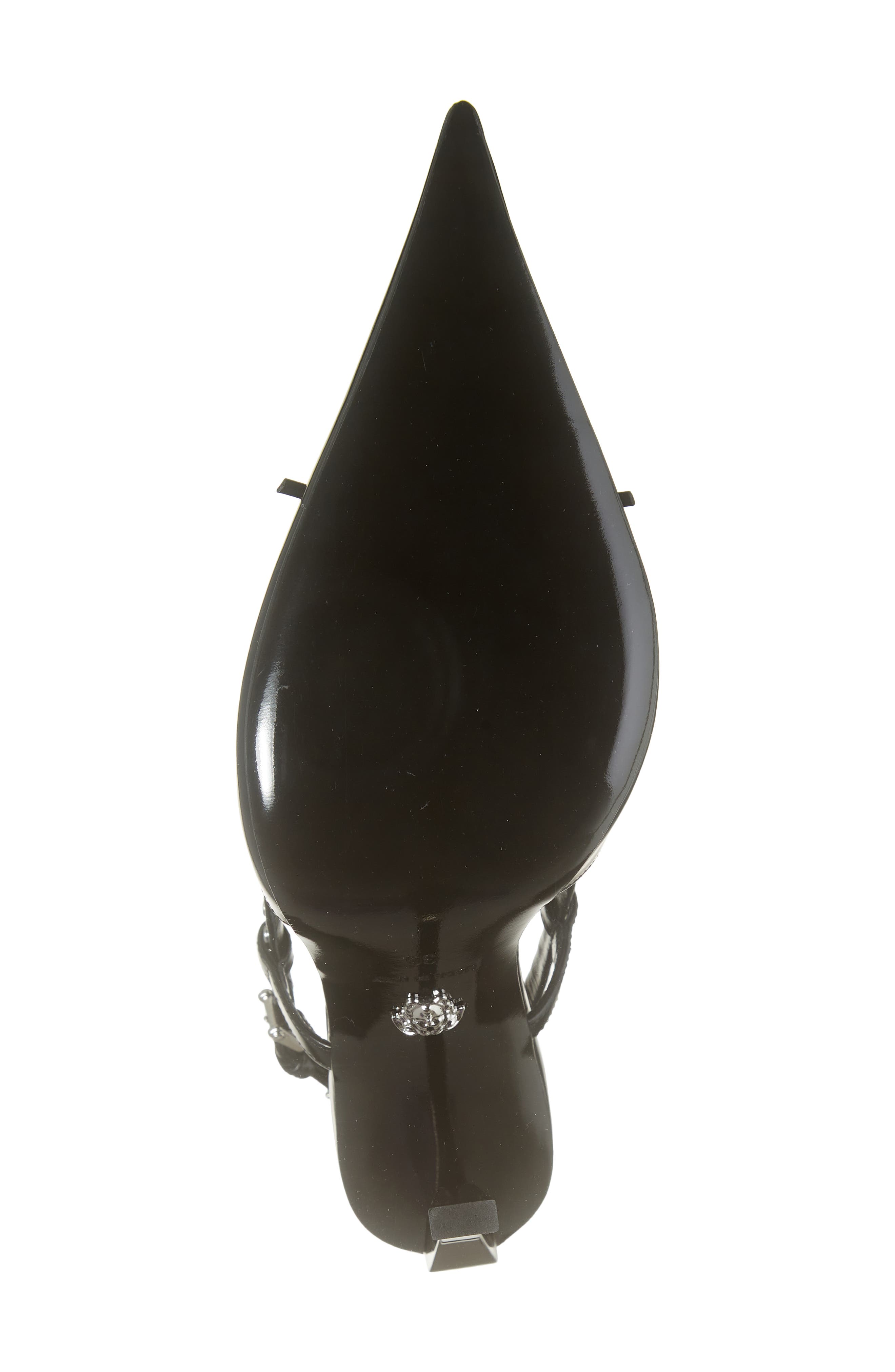 Versace Lace-Up Pointed Toe Slingback Pump, Alternate, color, 