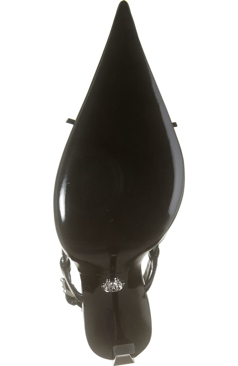 Versace Lace-Up Pointed Toe Slingback Pump, Alternate, color,