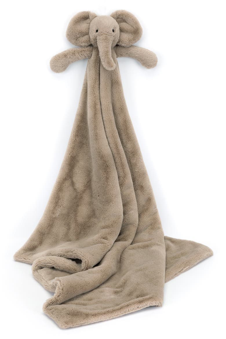 Smudge Elephant Blankie, Alternate, color, BROWN