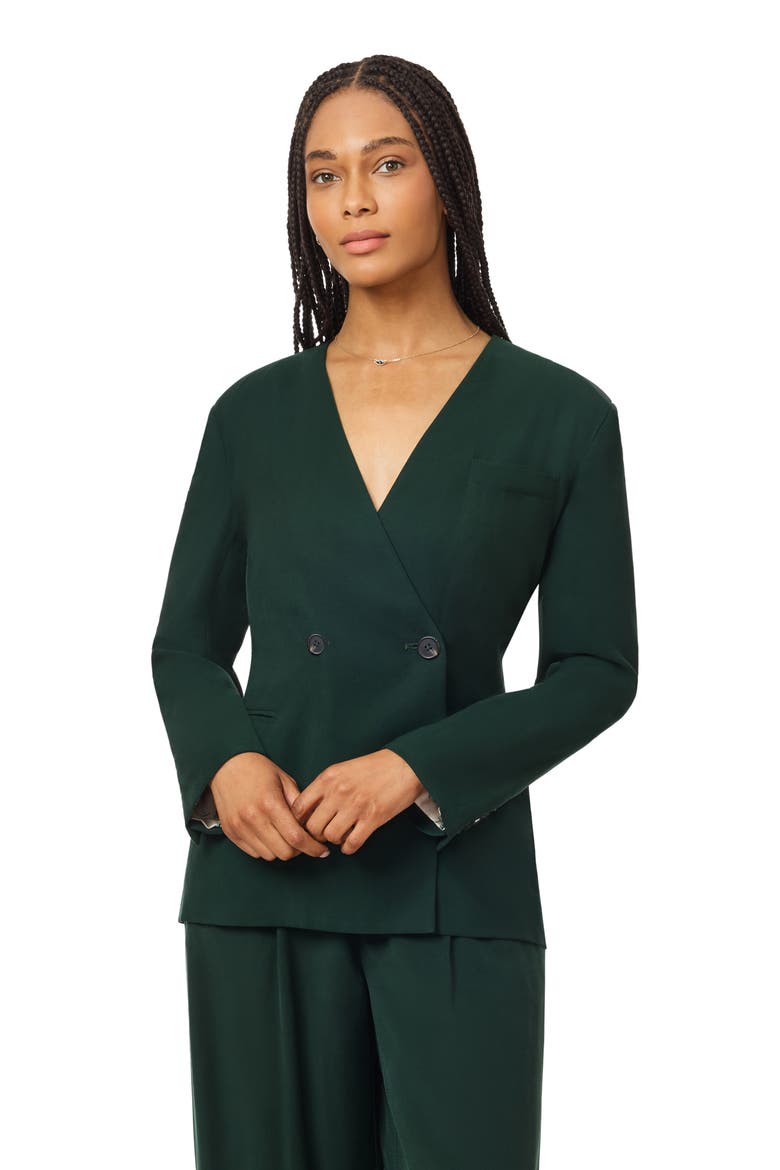 Tie Waist Blazer, Alternate, color, SCARAB