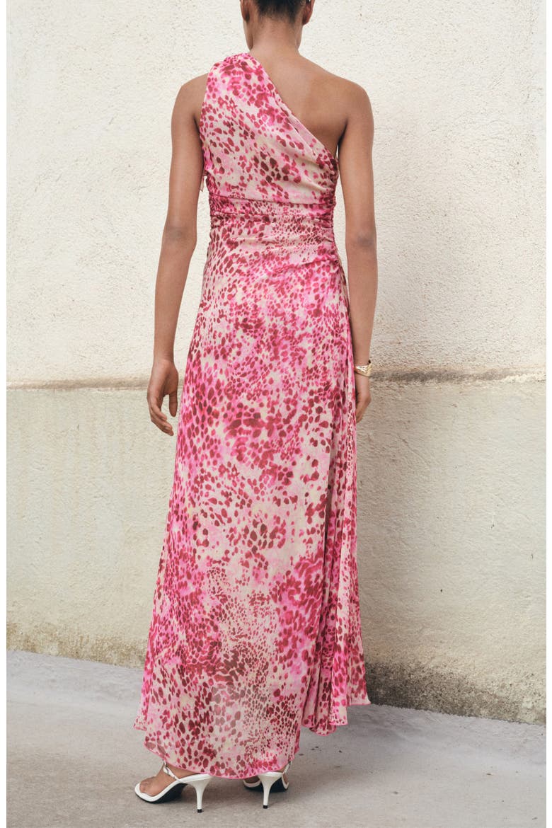 Corinne One-Shoulder Dress, Alternate, color, FUCHSIA