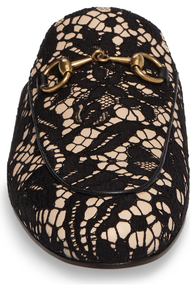 Gucci Lace Princetown Loafer Mule, Alternate, color,