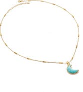 Monica Vinader Crescent Moon Pendant Necklace