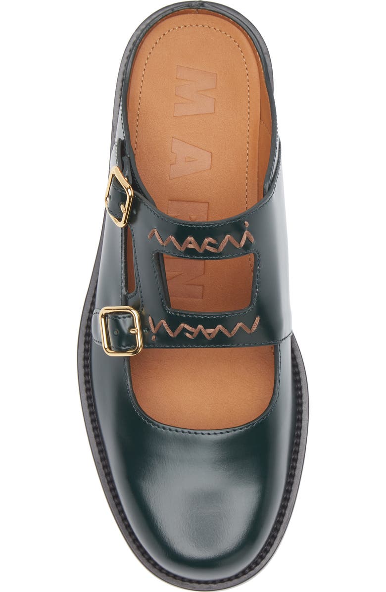 Marni Sabot Double Buckle Mule, Alternate, color, Green