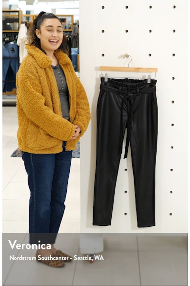 Paperbag Waist Faux Leather Ankle Pants video
