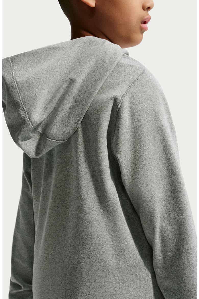 Kids' Nanoknit Dri-FIT® Performance Hoodie, Alternate, color, SMOKE GREY/ LIGHT SMOKE GREY