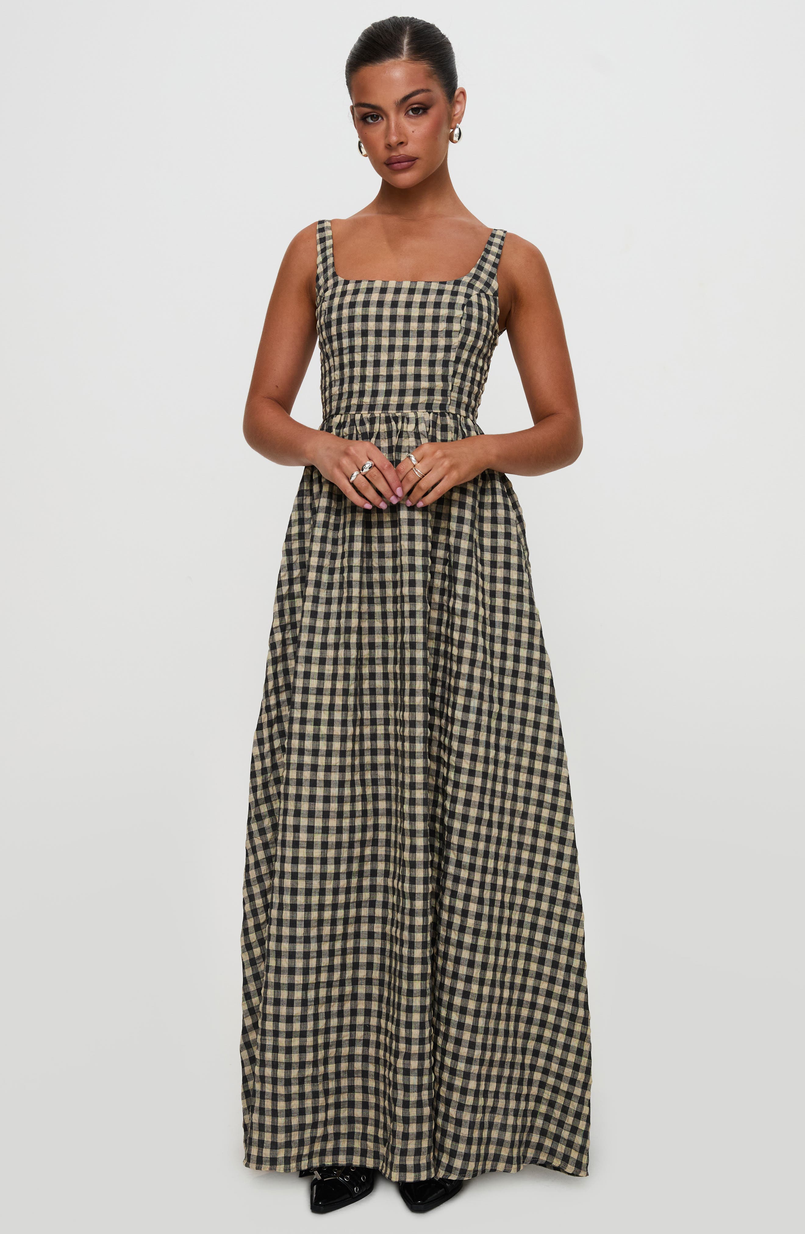Cartmel Check Sleeveless Maxi Dress (Women) | Nordstrom