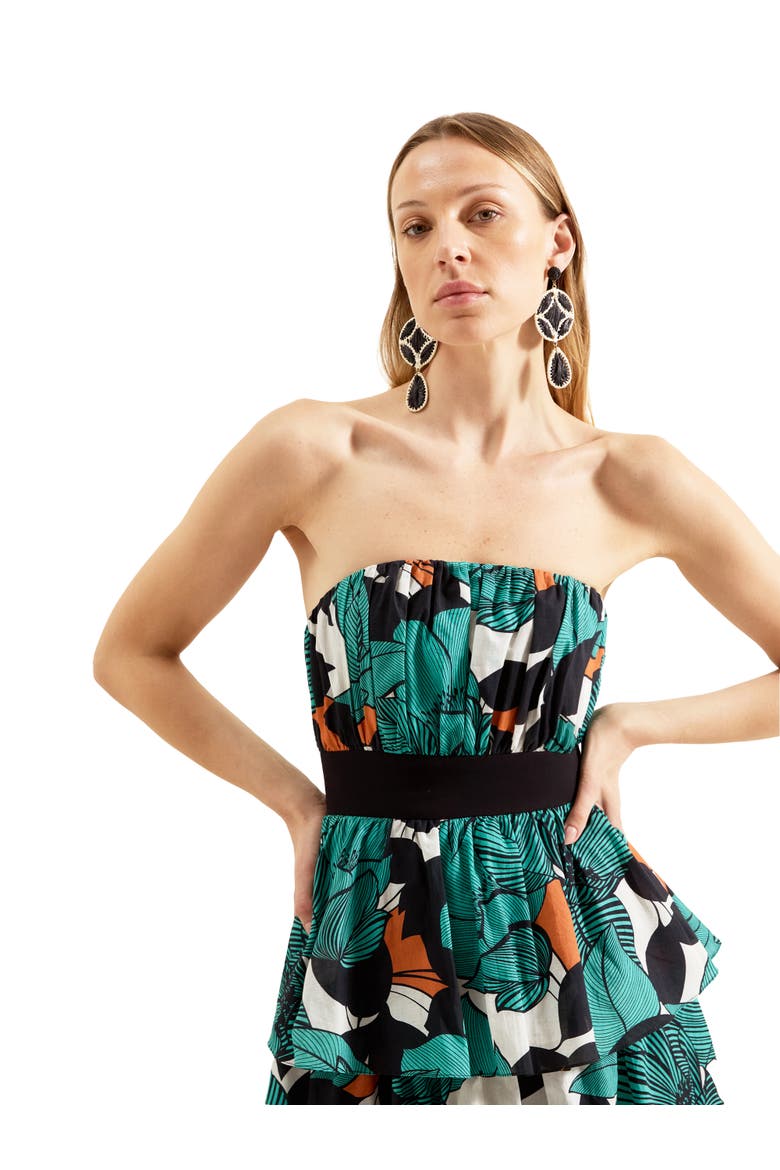 Claudia Print Tiered Dress, Alternate, color, Multi