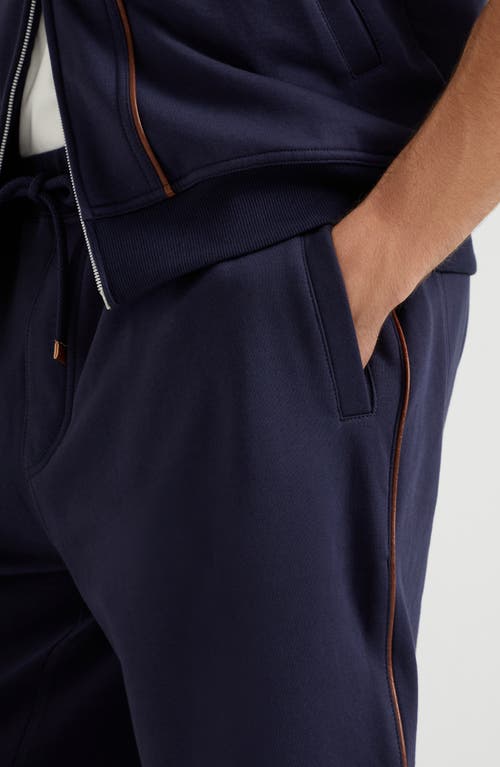 Brunello Cucinelli French Terry Bermuda Shorts In Cobalt