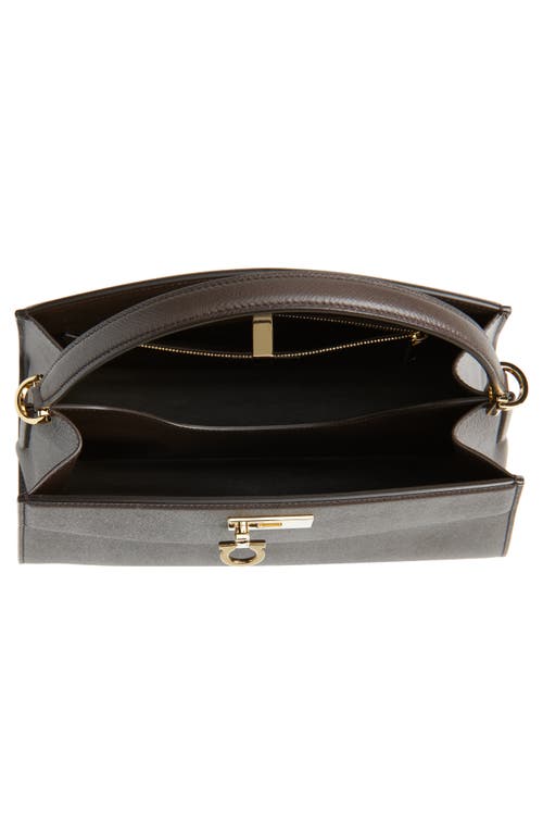 Ferragamo Small Studio Box Leather Top Handle Bag