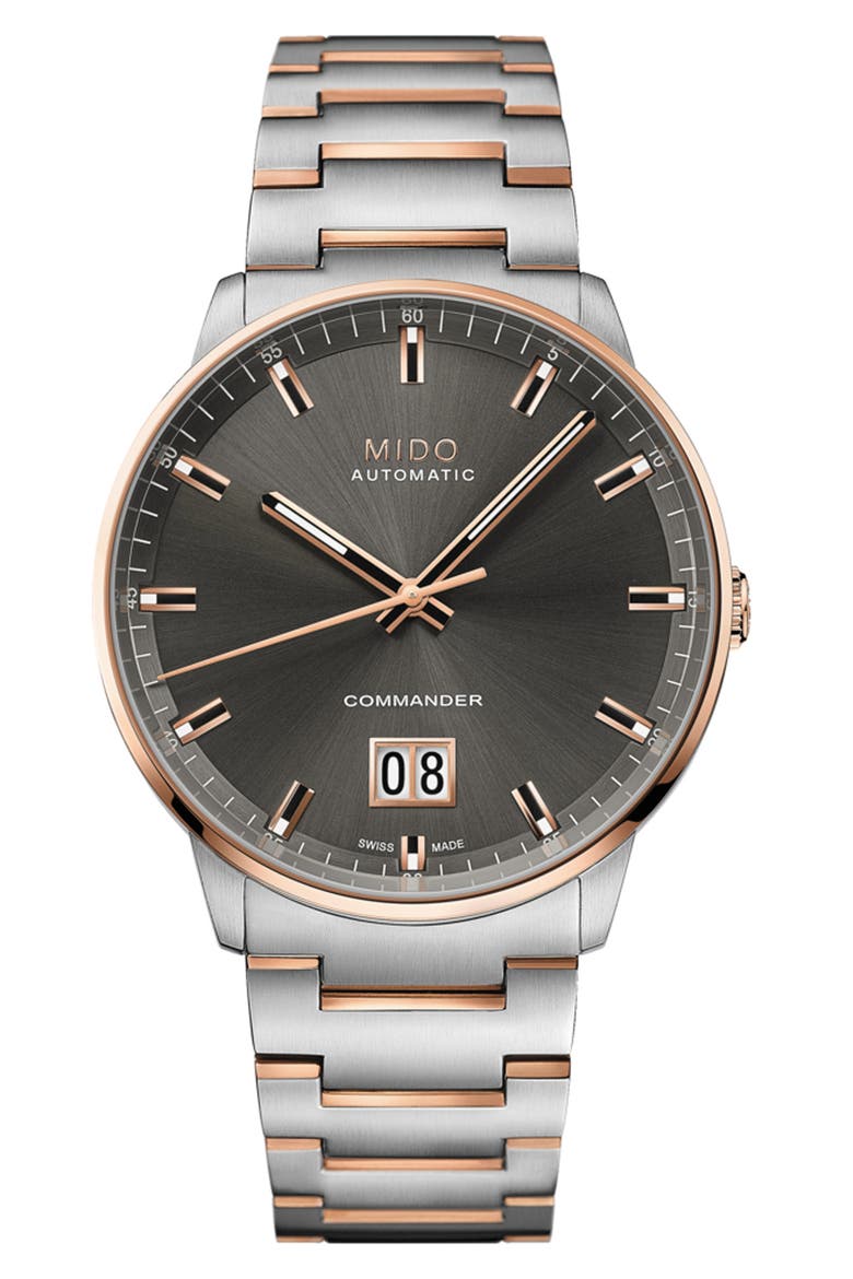 Commander Big Date Automatic Bracelet Watch, 42mm, Main, color, ANTHRACITE