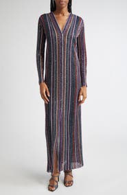 Missoni Sequin Stripe Metallic Cardigan