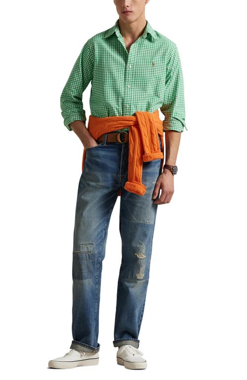 Polo Ralph Lauren Gingham Classic Fit Oxford Button-down Shirt In Green