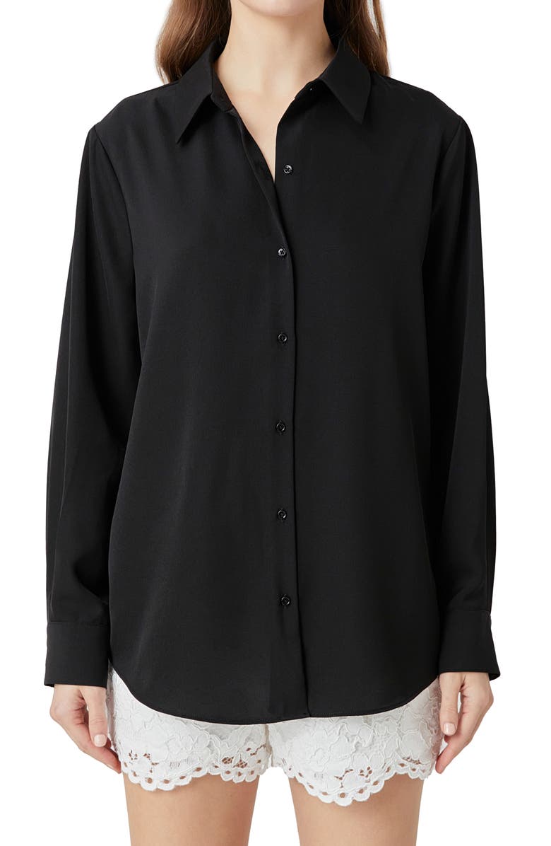 Endless Rose Classic Button-Up Shirt, Main, color,