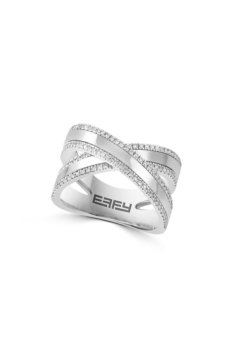 EFFY Diamond Crossover Ring - 0.39ct., Main, color, Silver