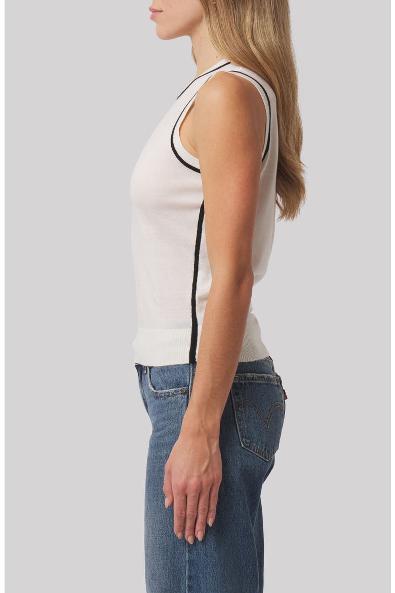 Lauren Performance Wool Vest, Alternate, color, ANTIQUE WHITE/ BLACK
