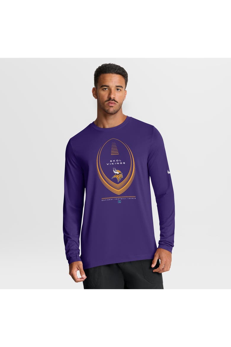 Men's Nike Purple Minnesota Vikings Legend Icon Dri-FIT Long Sleeve T-Shirt, Main, color, Purple