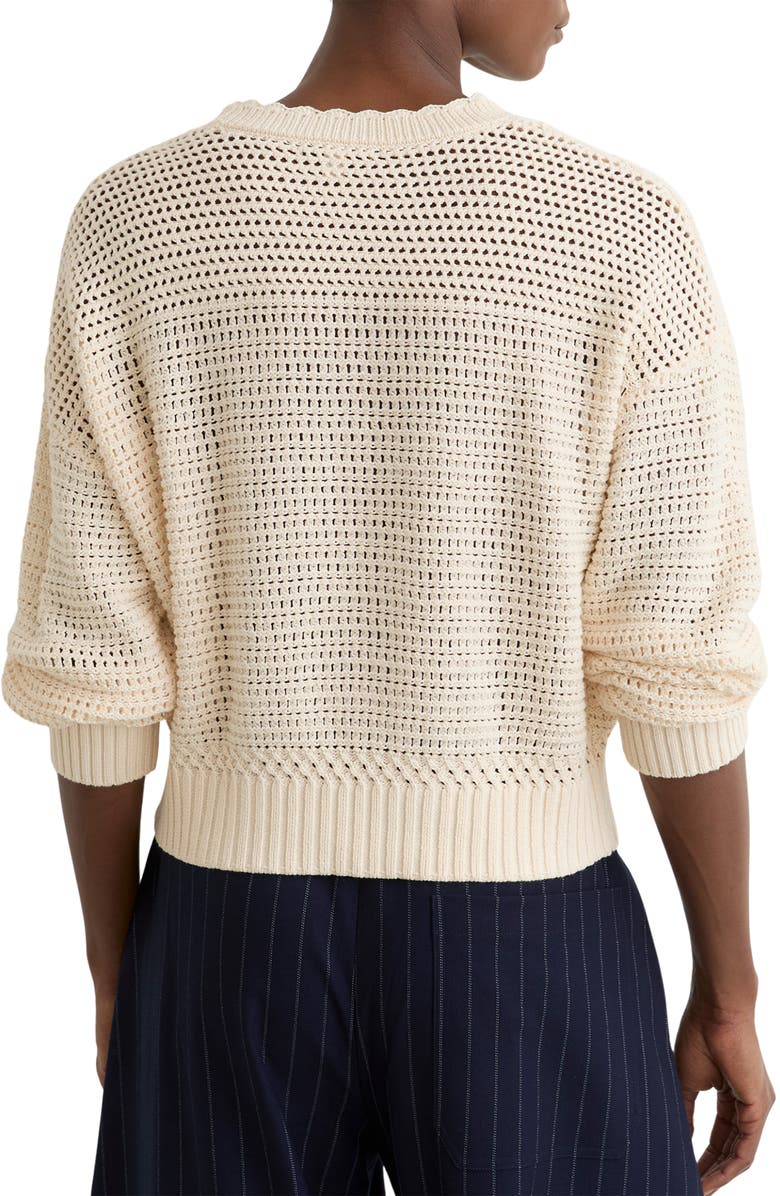 Reiss Bonnie Open Stitch Cotton Sweater, Alternate, color, Neutral