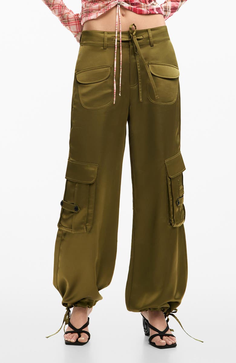 Desigual Taper Cargo Pants, Main, color, Light Green