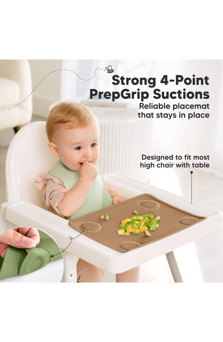 KeaBabies 2-Pack Prep Silicone Placemats, Alternate, color, Desert