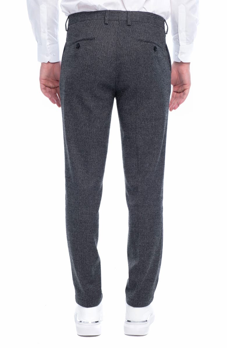 VELLAPAIS Cita Herringbone Straight Leg Pants, Alternate, color, Grey