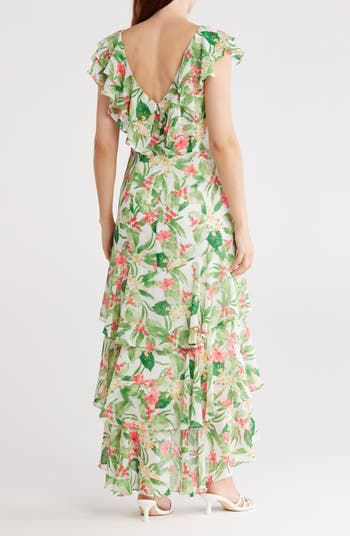 Floral Ruffle Tiered Dress
