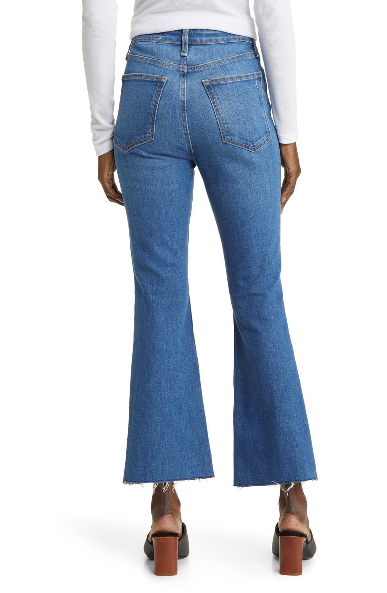 rag & bone Casey Raw Hem High Waist Ankle Flare Jeans, Alternate, color,