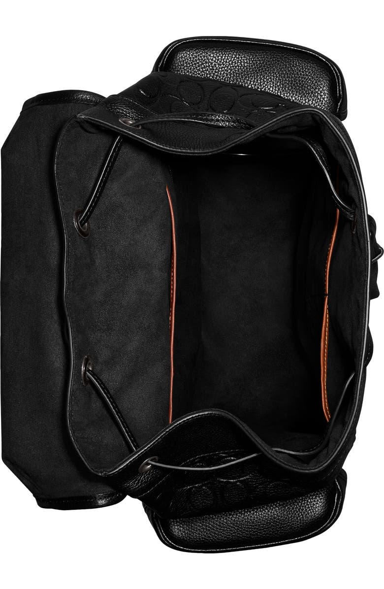 COACH Hitch Signature Leather Backpack, Alternate, color,