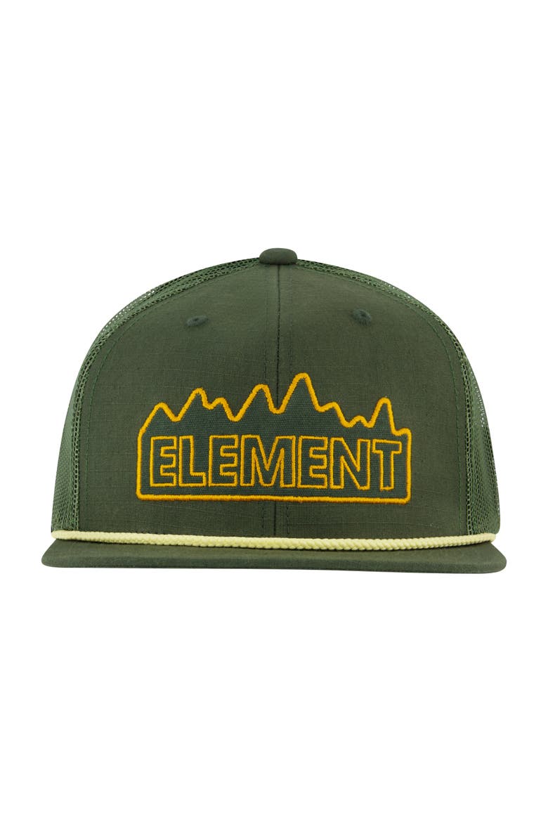 Cotton Ripstop Trucker Cap with Textured Embroidered Logo, Alternate, color, OLIVE