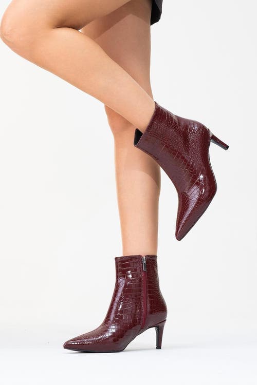Prologue Shoes Noya Stiletto Boot In Burgundy