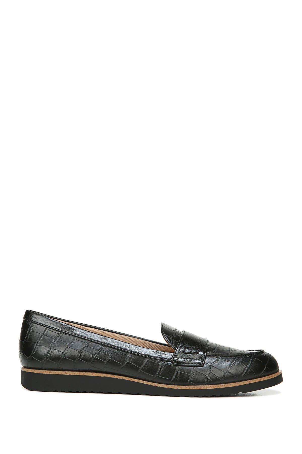 LifeStride Zee Croc Embossed Leather Loafer - Wide Width Available, Alternate, color, 