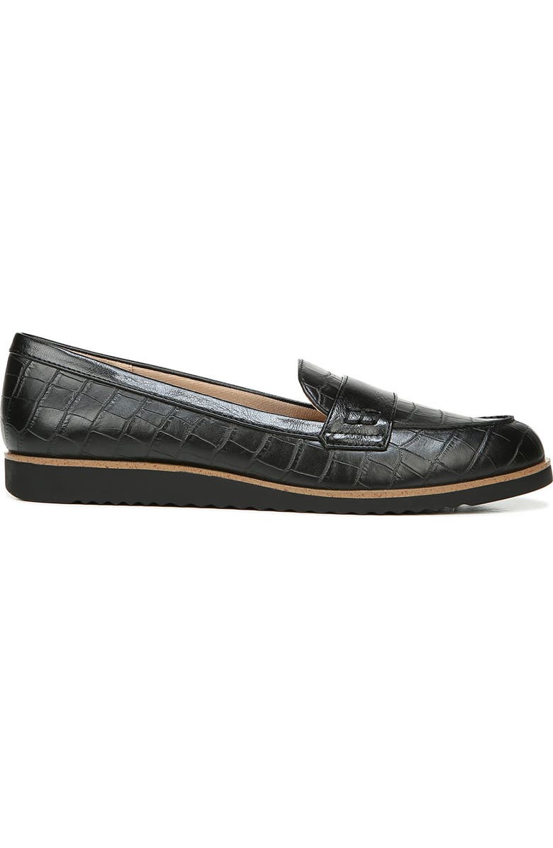 LifeStride Zee Croc Embossed Leather Loafer - Wide Width Available, Alternate, color,