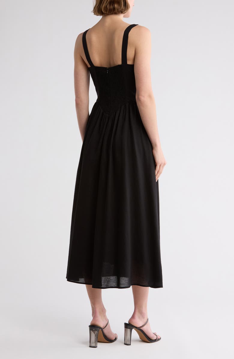 crepe wrap midi dress Fiona Wrap Midi Dress in Lurex Crepe | Color - Red Magnolia Shadows / 2