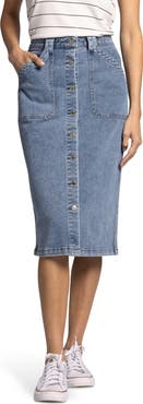 Thread & Supply Shania Button Front Denim Skirt
