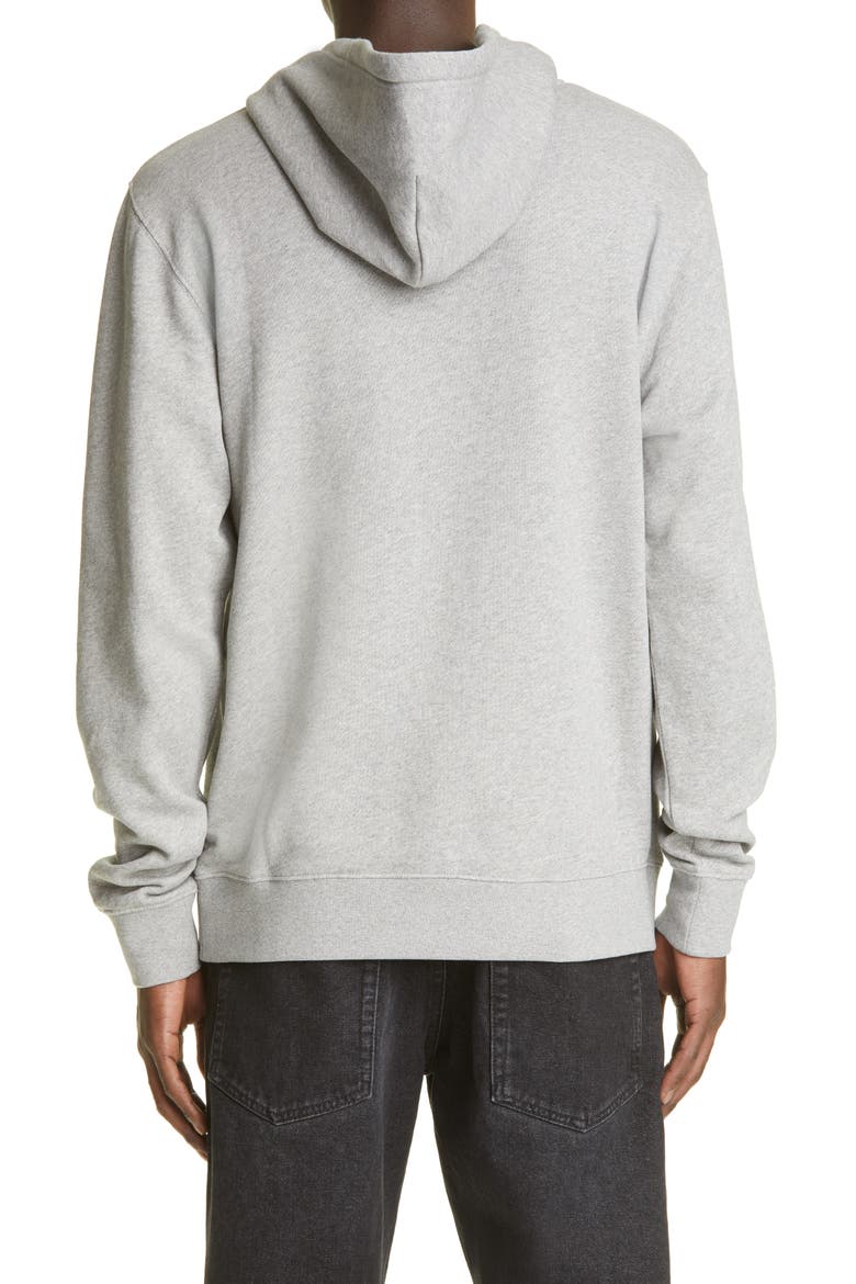 Anagram Logo Embroidered Hoodie, Alternate, color, GREY MELANGE
