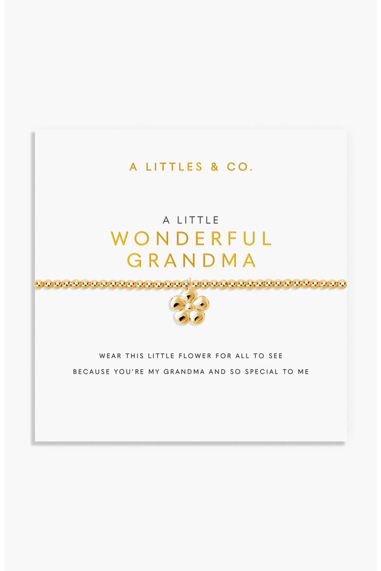 Gold A Little 'Wonderful Grandma' Bracelet, Main, color, Metallic Gold