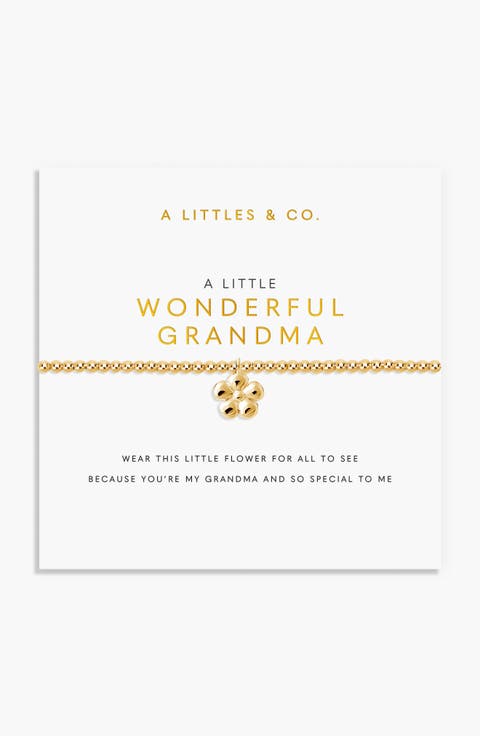 Gold A Little 'Wonderful Grandma' Bracelet
