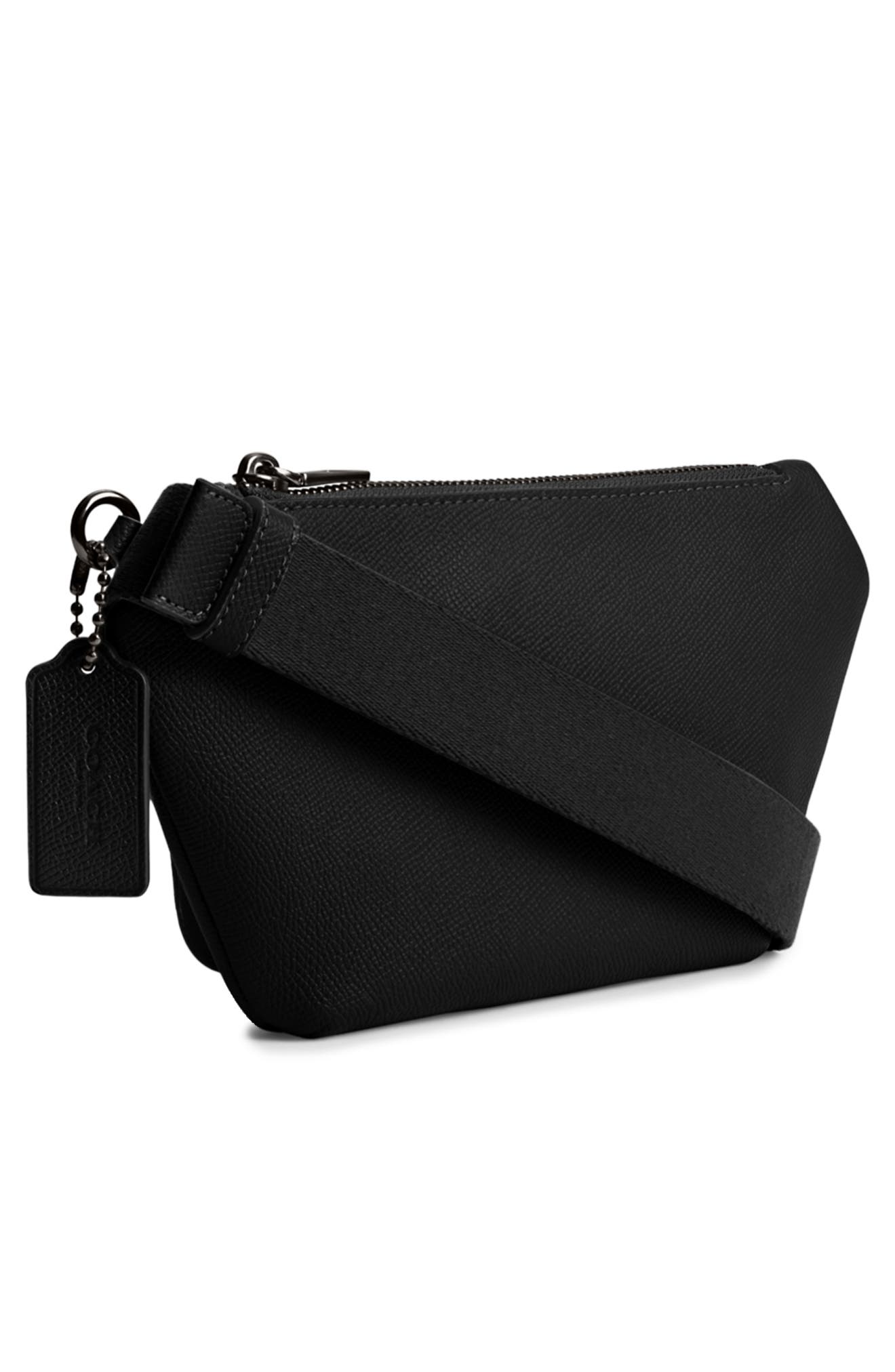 COACH Crossgrain Leather Belt Bag, Alternate, color, 