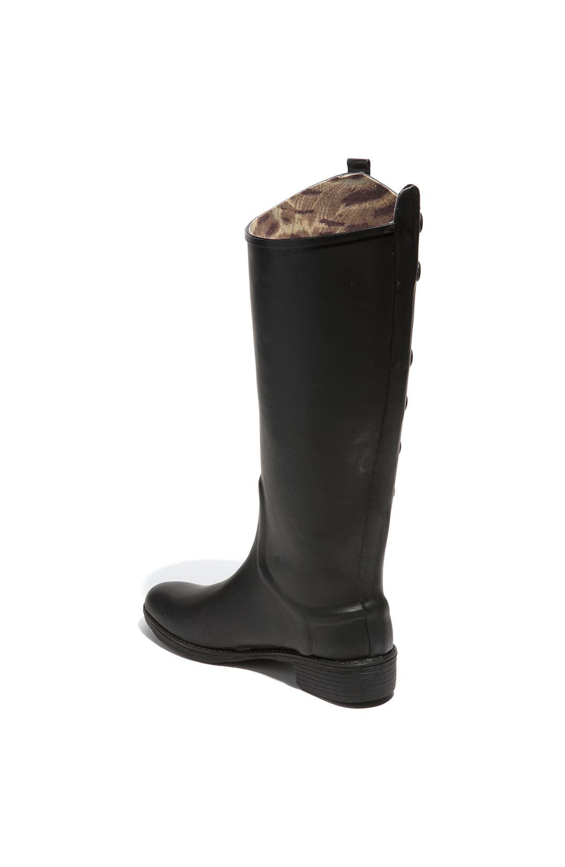 'Ximon' Rain Boot, Alternate, color, BLACK RUBBER