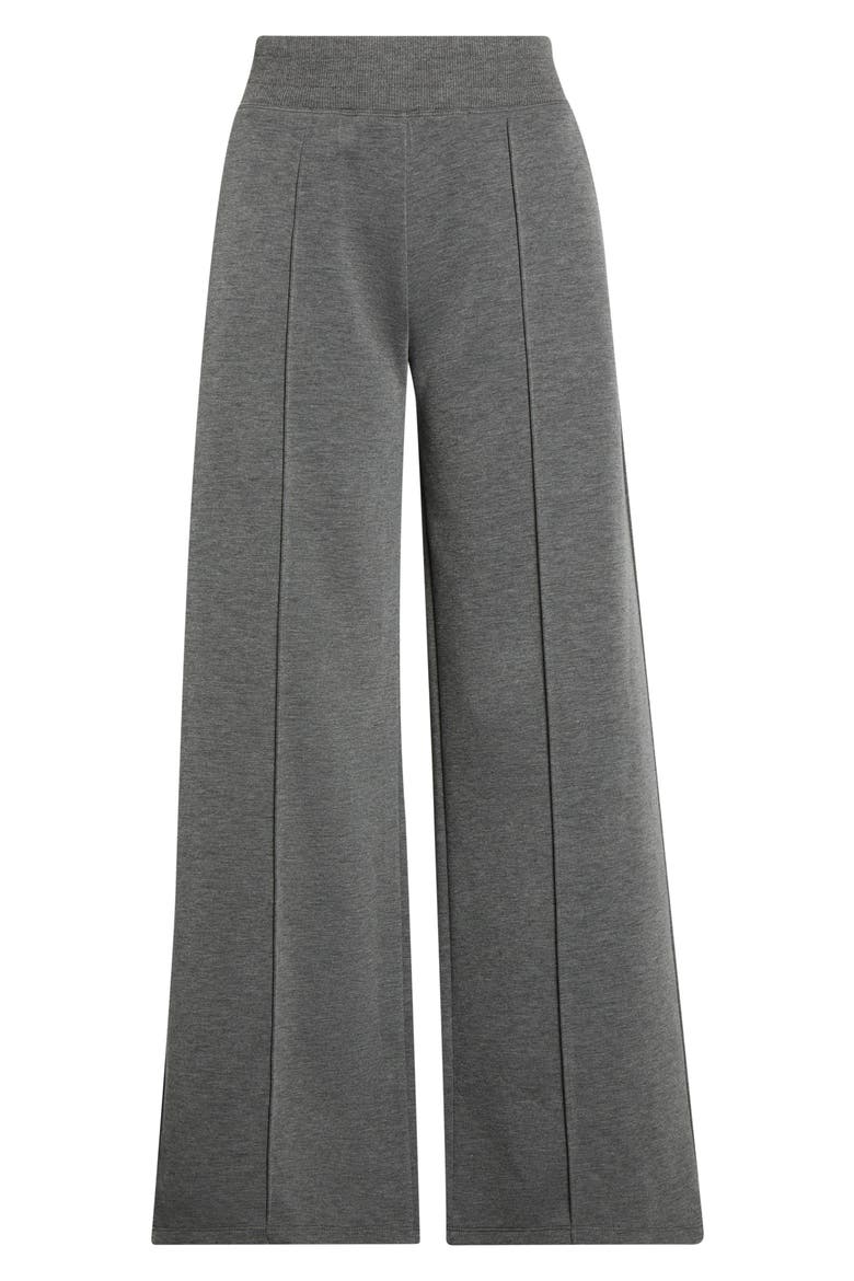 Pleated Wide Leg Knit Pants, Alternate, color, CHARCOAL