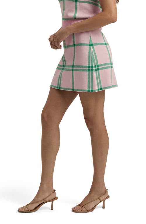 Shop Favorite Daughter The Annabel Knit Miniskirt In Wisteria Plaid