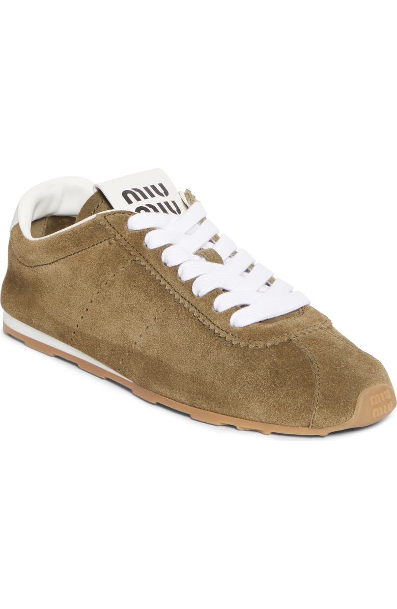Miu Miu Allacciate Low Top Sneaker, Main, color, Muschio