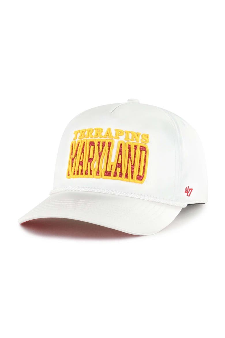 Women's '47 White Maryland Terrapins Outspoken Hitch Adjustable Hat, Alternate, color, White