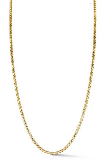 Yield Of Men Rounded Box Chain Necklace In Gold