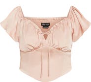 City Chic Mae Ruffle Off the Shoulder Crop Top